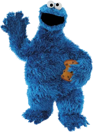 Cookie_ Monster_ Holding_ Cookie PNG Image