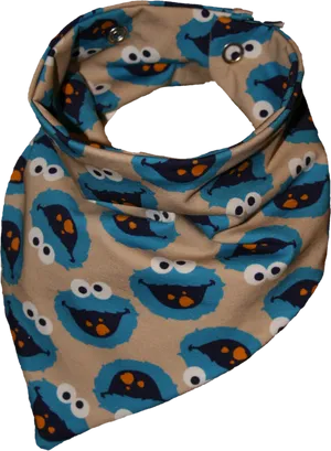 Cookie Monster Print Bandana PNG Image