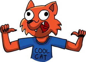 Cool Cat Cartoon Character PNG Image