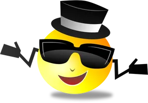 Cool Emojiwith Sunglassesand Hat PNG Image