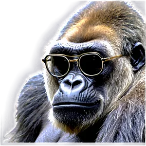 Cool Gorilla In Glasses Png Ggf PNG Image