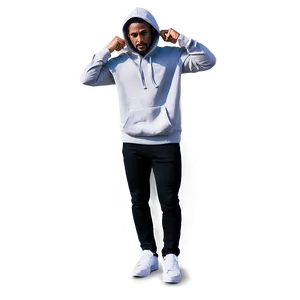 Cool Guy In Hoodie Png Qdt PNG Image