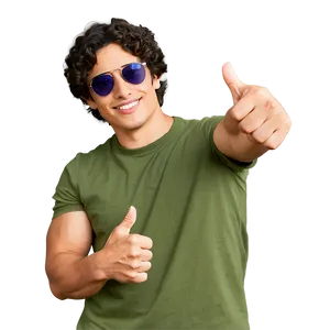 Cool Guy Thumbs Up Emoji Png Qpy PNG Image