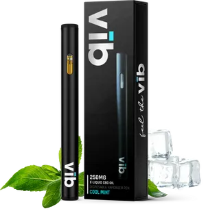 Cool Mint C B D Oil Vape Pen Product Presentation PNG Image