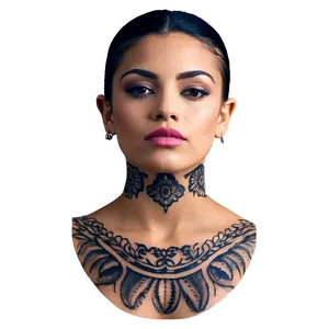 Cool Neck Tattoo Inspirations Png Xfu83 PNG Image