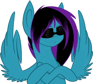 Cool_ Pegasus_ Character_ Gesture PNG Image