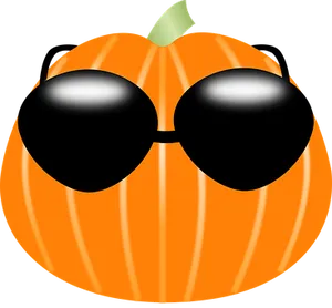 Cool Pumpkin With Sunglasses PNG Image