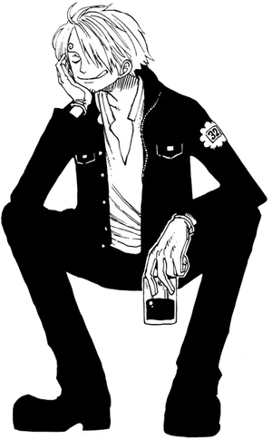 Cool Sanji One Piece Character PNG Image