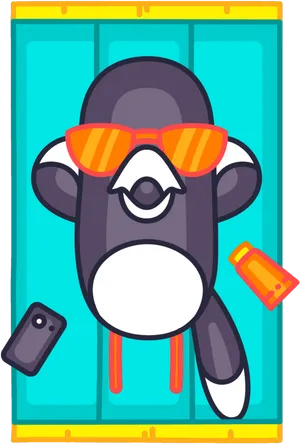 Cool Sheepwith Sunglasses Snapchat Sticker PNG Image