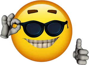 Cool_ Smiley_ Face_with_ Sunglasses PNG Image