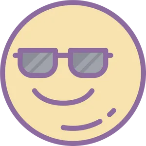 Cool_ Smiling_ Emoji_with_ Sunglasses PNG Image