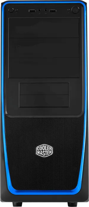 Cooler Master P C Case Blue Accents PNG Image