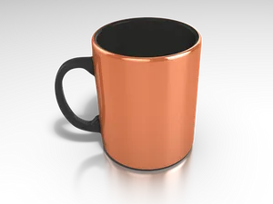 Copper Colored Mugon Black Background PNG Image