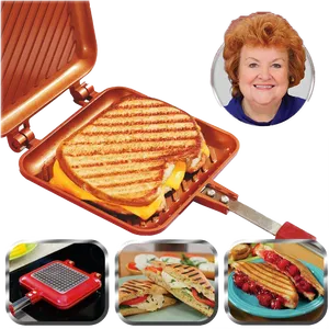 Copper Grill Sandwich Maker Advertisement PNG Image