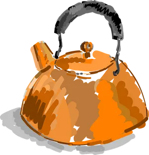 Copper Kettle Illustration PNG Image