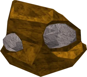 Copper Ore3 D Model PNG Image