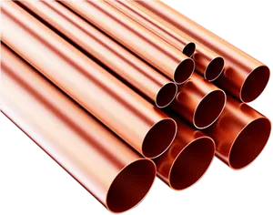 Copper Pipes Industrial Use PNG Image