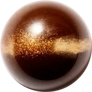 Copper Sphere Glittering Texture PNG Image