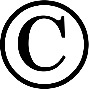 Copyright Symbol Black Background PNG Image