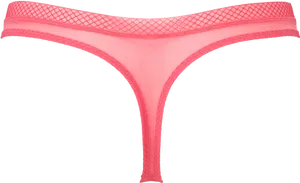 Coral Lace Thong Lingerie PNG Image