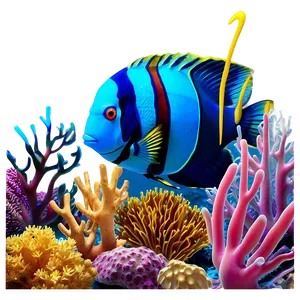 Coral Reef Scene PNG Mbv37 PNG