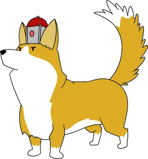 Corgiwith Pokeball Hat PNG Image