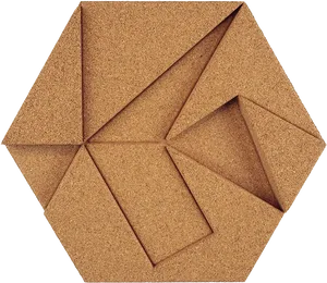 Corkboard Hexagon Puzzle Pattern PNG Image