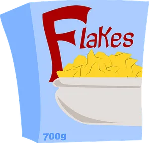 Corn Flakes Cereal Box Graphic PNG Image