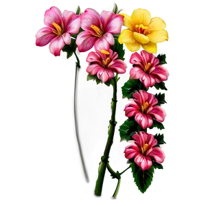 Corner Flower D PNG Image