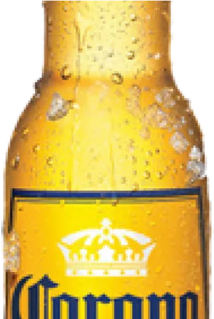 Corona Beer Bottle Closeup PNG Image