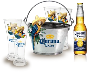 Corona Beer Promotional Items PNG Image