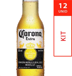 Corona Extra Beer Bottle PNG Image