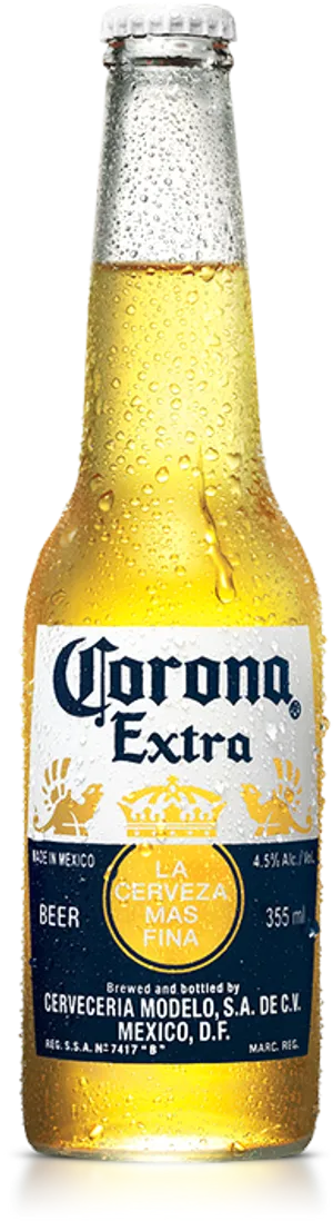 Corona Extra Beer Bottle PNG Image