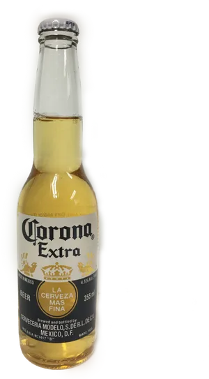 Corona Extra Beer Bottle PNG Image