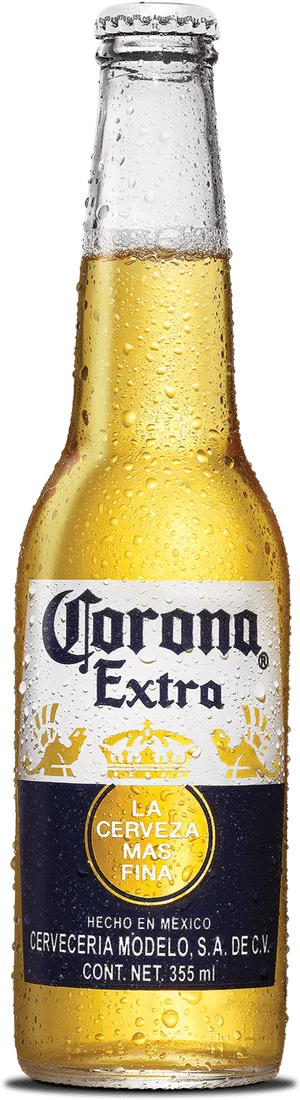 Corona Extra Beer Bottle PNG Image