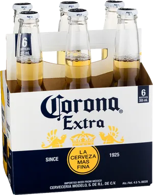 Corona Extra Beer Bottle Pack PNG Image