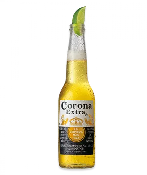 Corona Extra Beer Bottlewith Lime Wedge PNG Image