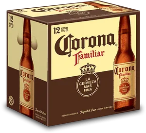 Corona Familiar Beer Boxand Bottle PNG Image