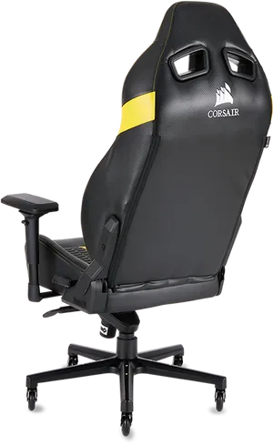 Corsair Gaming Chair Black Yellow PNG Image