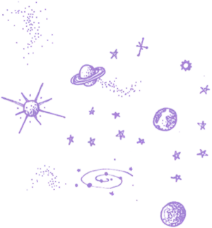 Cosmic Doodles Nebula Background PNG Image