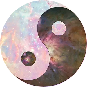 Cosmic_ Yin_ Yang_ Sticker PNG Image