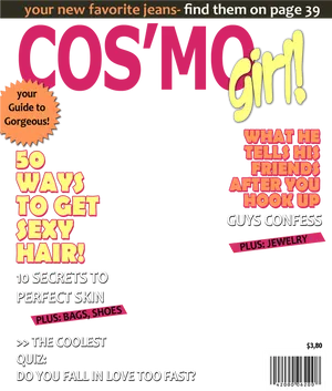 Cosmopolitan Magazine Cover Beauty Fashion Tips PNG Image