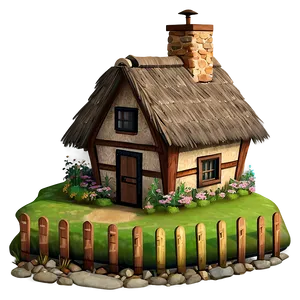 Cottage With A Thatched Roof Png 06202024 PNG Image