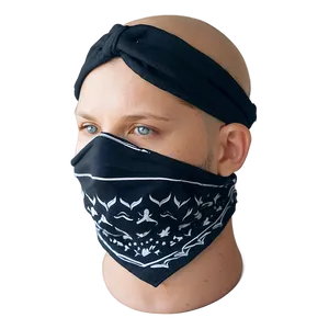 Cotton Black Bandana Png 06122024 PNG Image