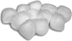 Cotton Pads Isolatedon Gray Background PNG Image