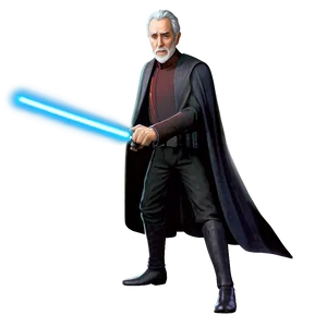 Count Dooku Detailed Illustration Png 06292024 PNG Image