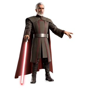 Count Dooku Elegant Stance Png Miy PNG Image