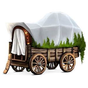 Covered Wagon Campsite View Png 69 PNG Image