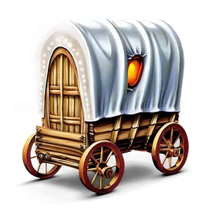 Covered Wagon On Trail Png Ban54 PNG Image