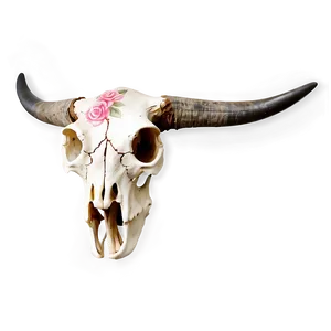 Cow Skull With Roses Png 06132024 PNG Image